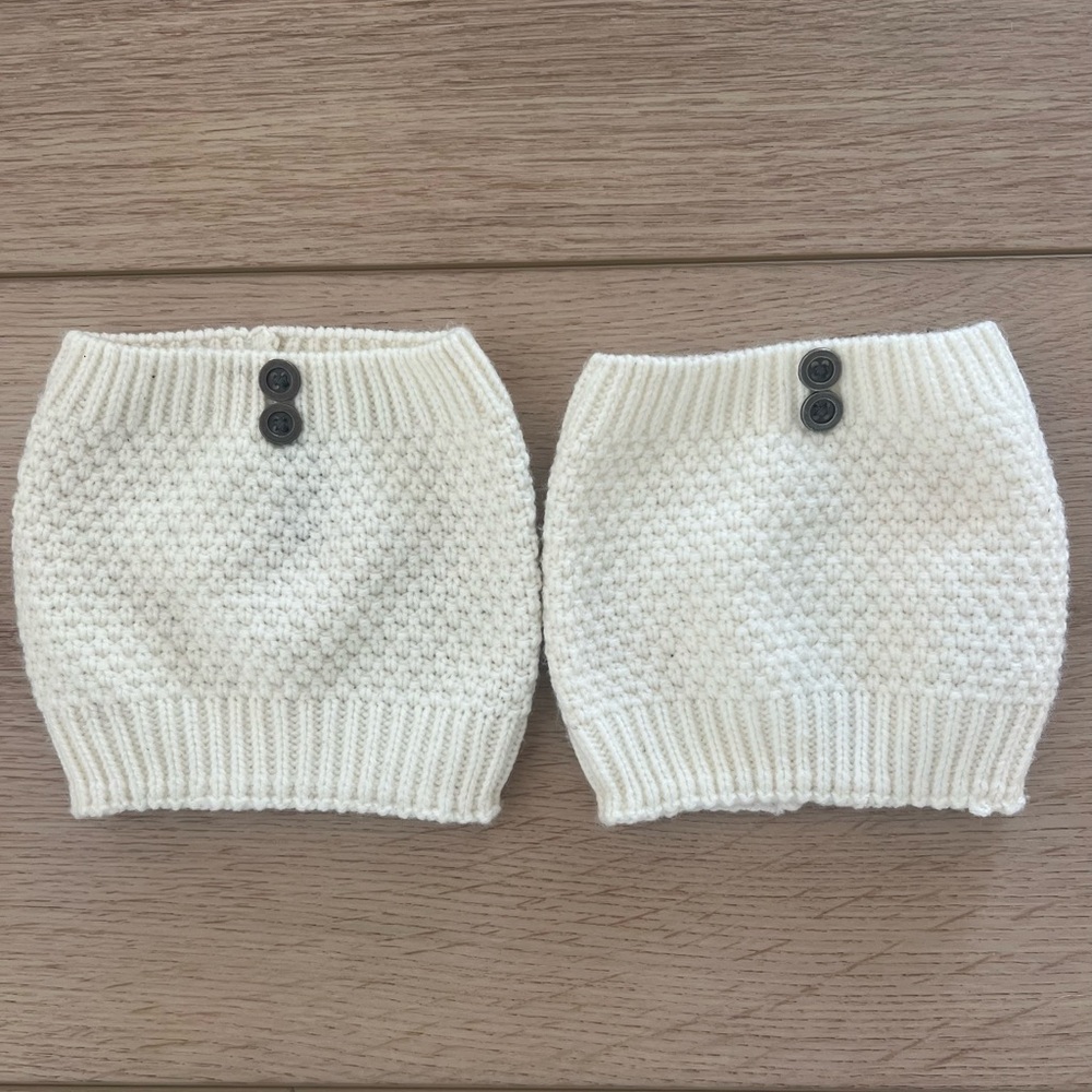 Knit Boot Cuffs, Cream- Grace & Lace